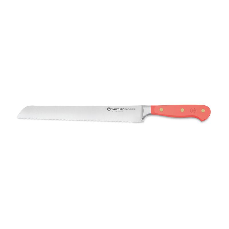 Wusthof Classic 9-Inch Double Serrated Bread Knife, Coral Peach