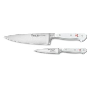 Wusthof Classic White Two Piece Prep Set, 3.5 Inch Paring & 6 Inch Chef's Knife
