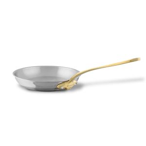Mauviel M'Cook B 5-Ply Frying Pan With Brass Handles, 7.9-Inch