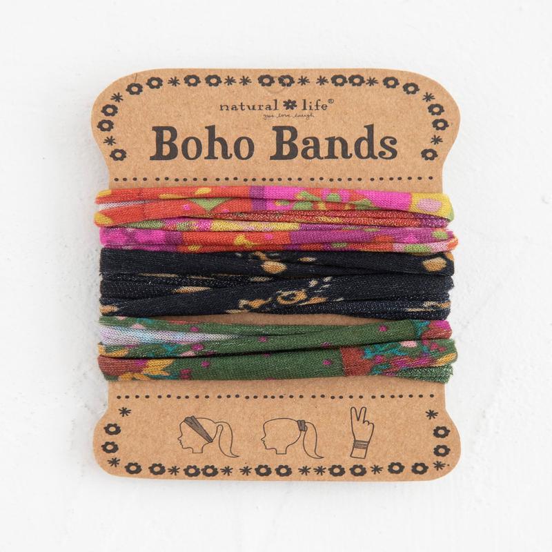 Natural Life Boho Bands Pink Black Green