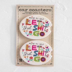 Natural Life Car Coaster Thankful