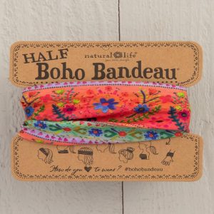 Natural Life Half Bandeau Coral Border Stripe