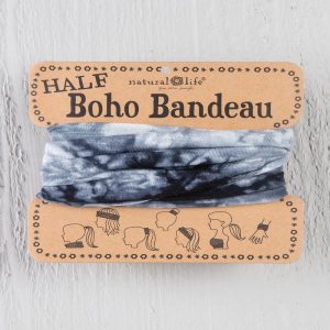 NL Half Bandeau White Black Tie Die