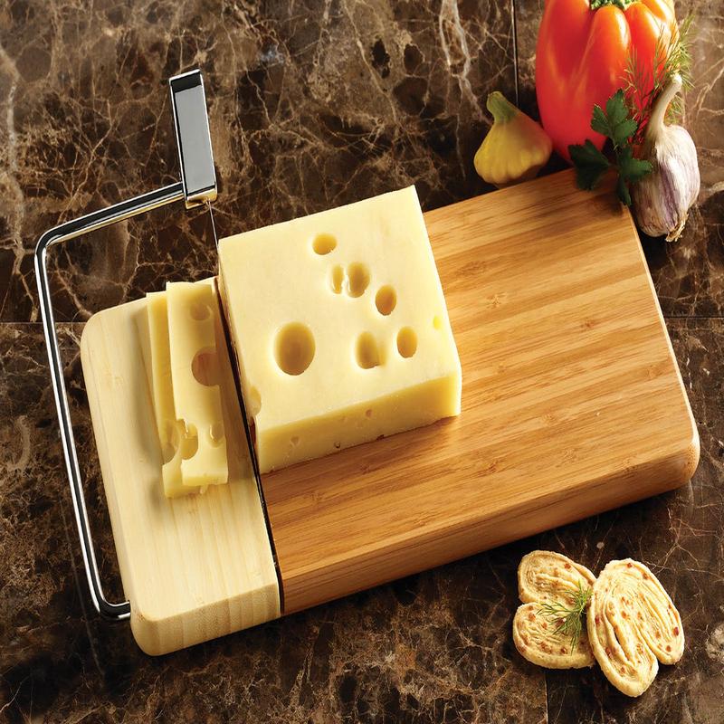 Prodyne Bamboo Cheese Slicer, 12 x 6