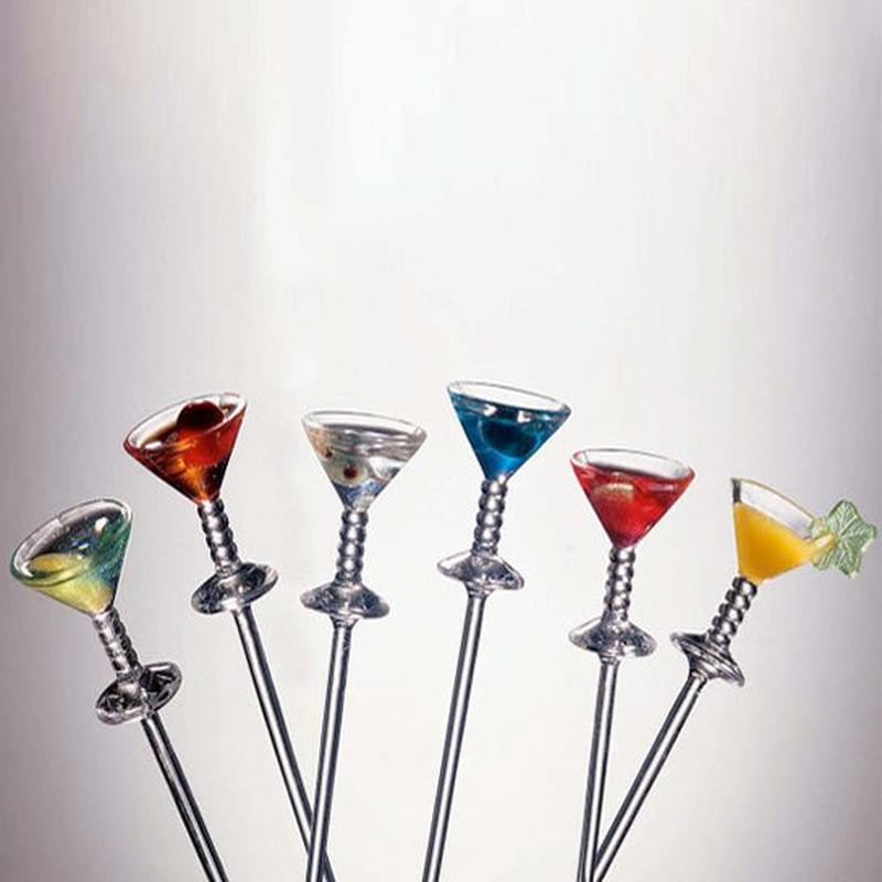 Prodyne Jubilee Colorful Acrylic Martini Pick Set Of 6 Acrylic Martini Picks