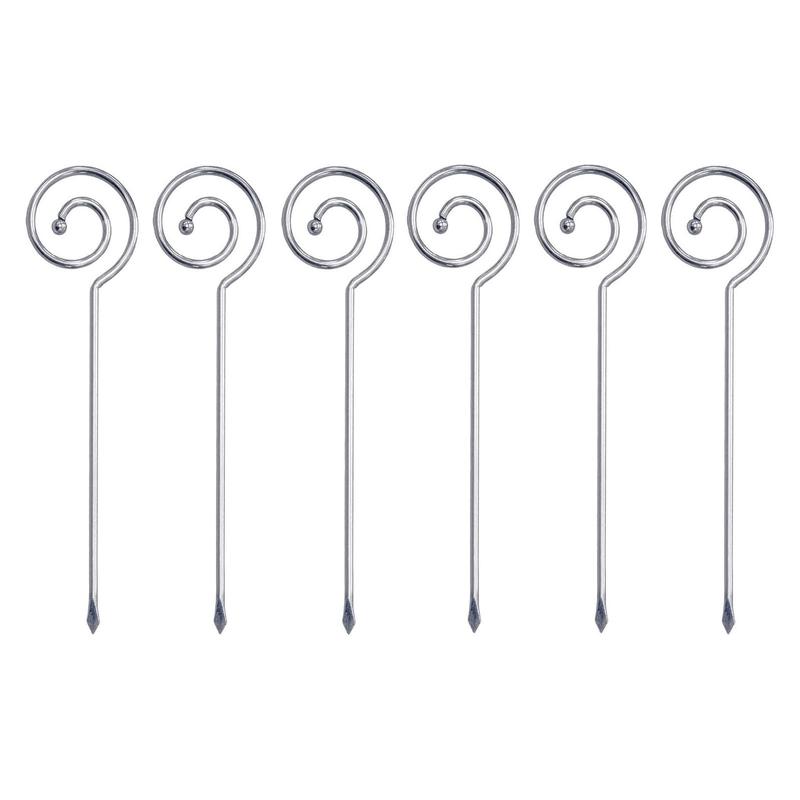 Prodyne Spiral Stainless Steel Martini Picks, Set of 6