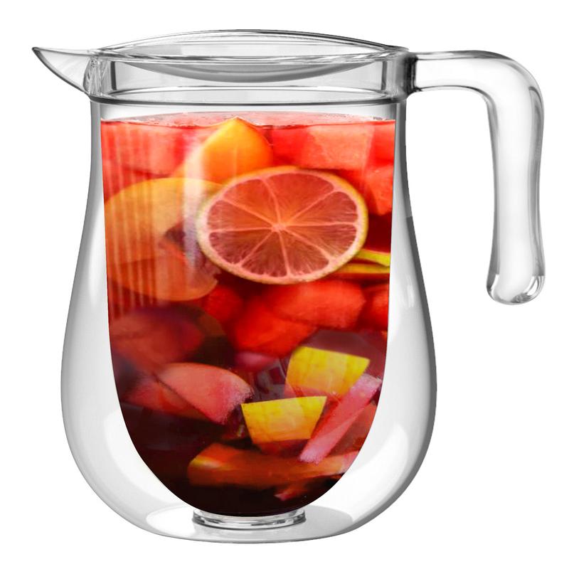 Prodyne Stay Cold Double Wall insulated Acrylic Pitcher, 64 ounce