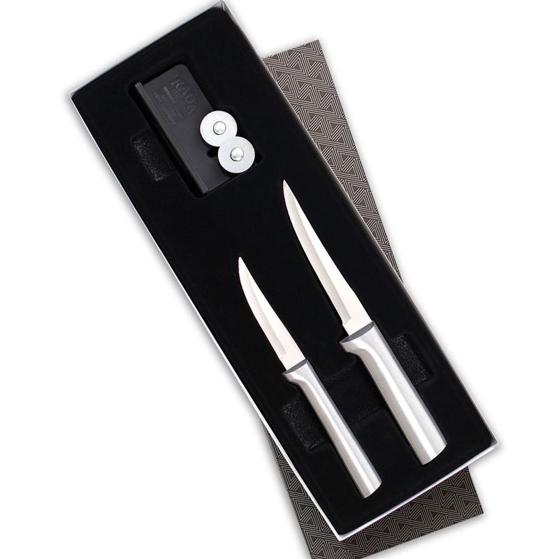 Rada 2 Piece Paring Knife Set with Sharpener and Gift Box