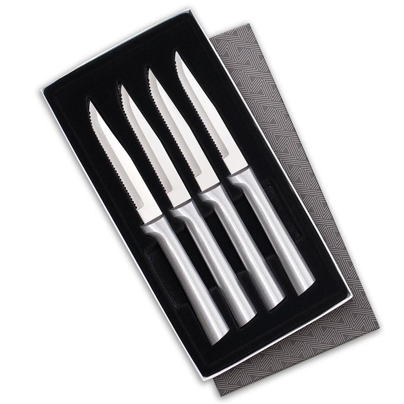 Rada 4 Piece Serrated Steak Knife Set with Gift Box