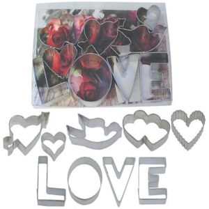 R&M 9 Pc Love Cookie Cutter Set