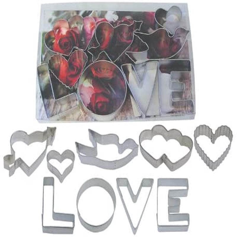 R&M 9 Pc Love Cookie Cutter Set
