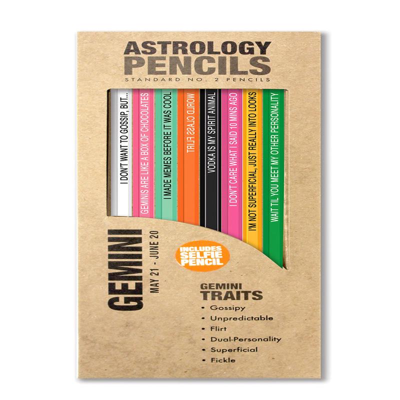 Whiskey River Astrology Pencils Gemini