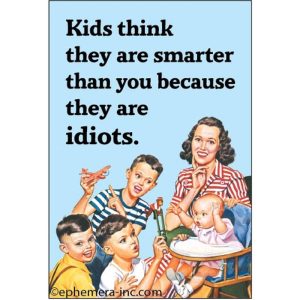 Ephemera Magnet Kids Think They are Idiots