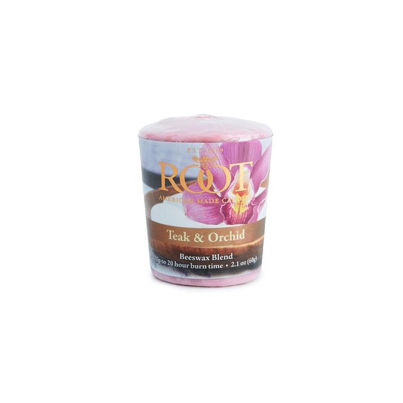 Root 20hr Votive Teak and Orchid