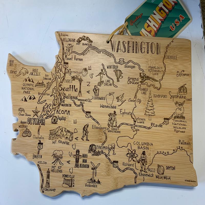 Totally Bamboo Slice Of Life Washington Cutting & Serving Board.11"x8-3/4"x1/2"