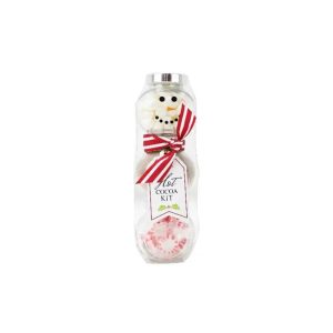 3 Stack Glass Jar -Snowman Cocoa