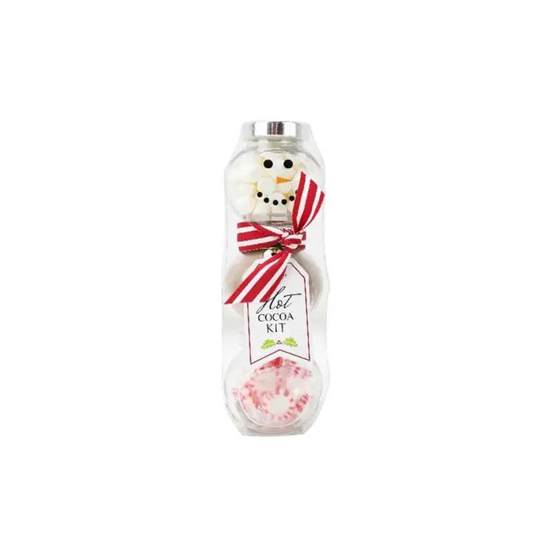3 Stack Glass Jar -Snowman Cocoa