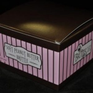 Bruttles Gourmet Candies 1lb Soft Peanut Brittle Brown Box