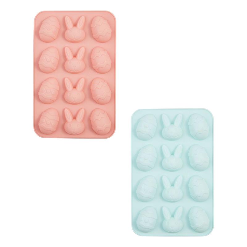 MP Silicone Easter Bunny/egg Molds Pink