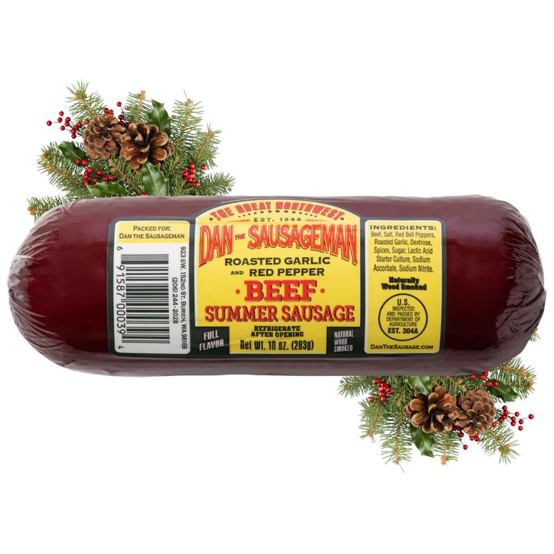 Dan The Sausageman Roasted Garlic and Red Pepper Smoked Sausage