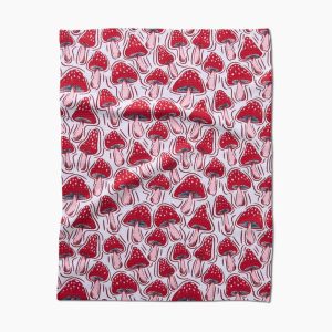 Geometry Christmas Mushrooms Tea Towel