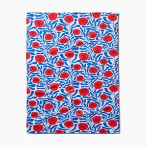 Geometry Dancing Poppies Tea Towel