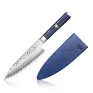Cangshan Kita Series 6" Chefs Knife High Carbon X-7 Damascus Steel with Sheath