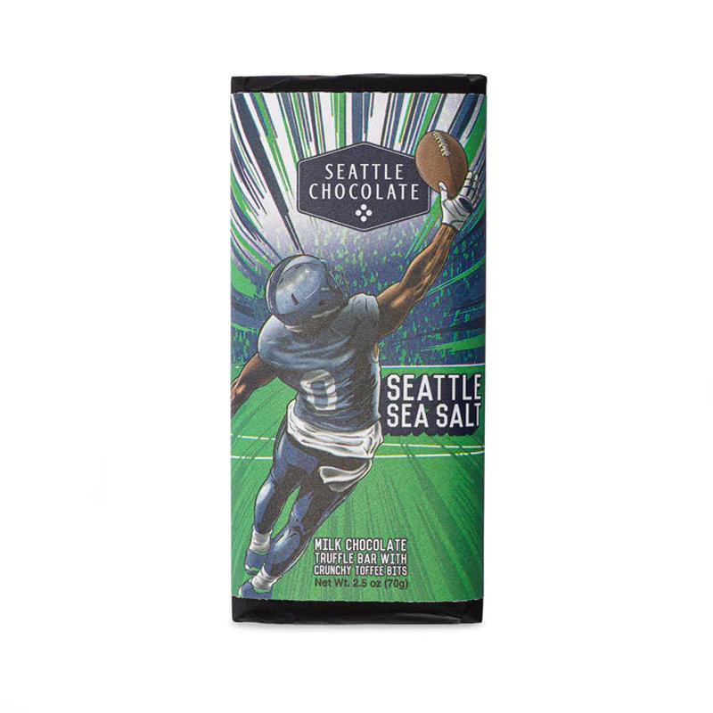 Seattle Chocolate Sea Salt Football Bar