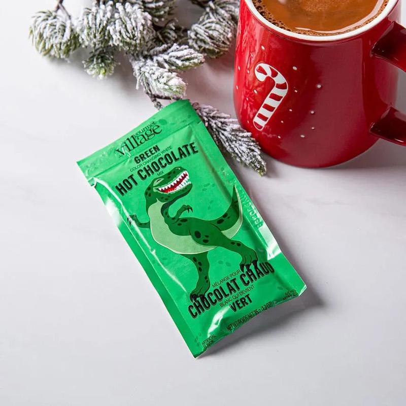 Gourmet Village Single Serve 'Dinosaur' Hot Chocolate (Green)
